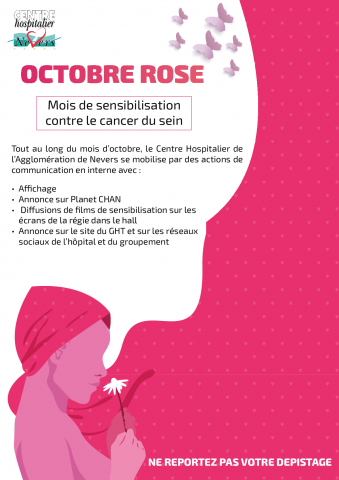 Octobre Rose 2021 - mois de sensibilisation contre le cancer du sein